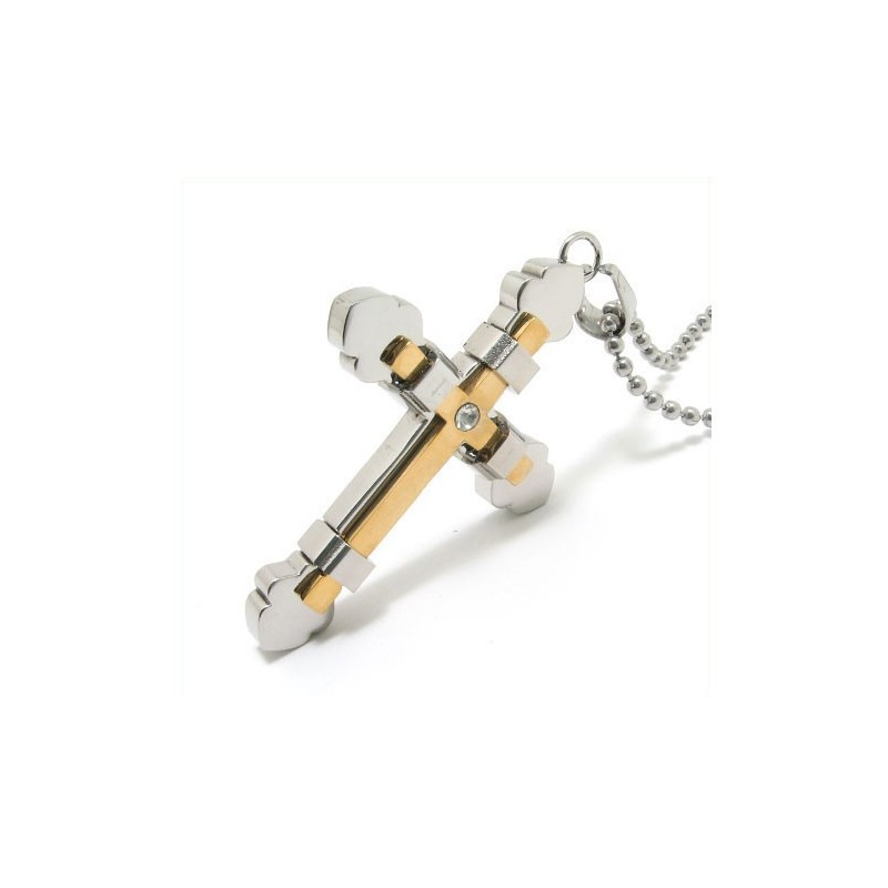 Men's Pure Titanium Cross Necklace Pendant Chain (New) Men's Pure Titanium Cross Necklace Pendant Chain (New)