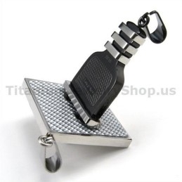 Socket And Plug Titanium Lovers Pendants-Free Chains