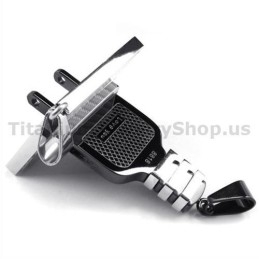 Socket And Plug Titanium Lovers Pendants-Free Chains