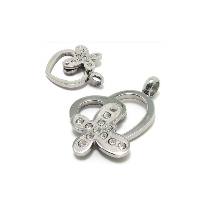 Fashion Gift Heart-Shaped Titanium Diamond Necklace Pendant Fashion Gift Heart-Shaped Titanium Diamond Necklace Pendant