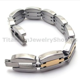 Mens Titanium Bracelet With Diamonds