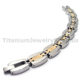 Mens Titanium Bracelet With Diamonds