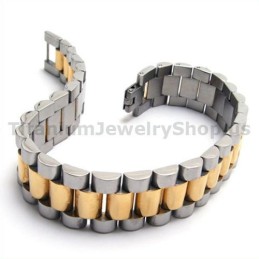 Mens Gloden Titanium Bracelet
