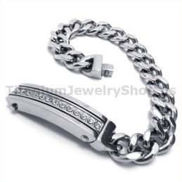 Mens Titanium Bracelet With Diamonds