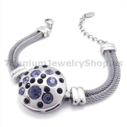 Womens Titanium Bracelet With Diamonds