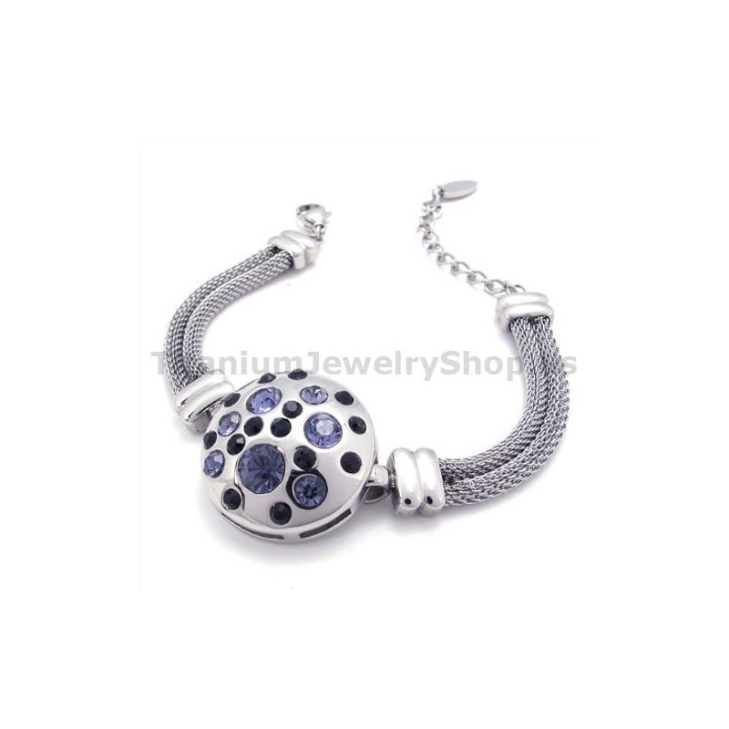 Womens Titanium Bracelet With Diamonds