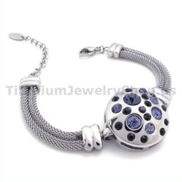 Womens Titanium Bracelet With Diamonds
