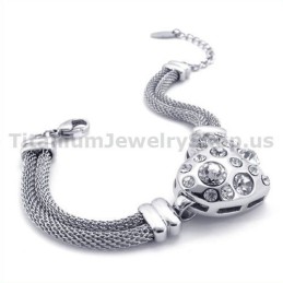 Womens Titanium Bracelet With Diamonds