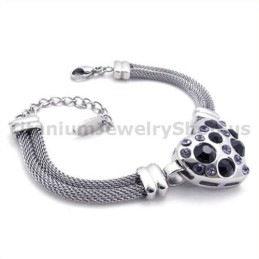 Womens Titanium Bracelet With Diamonds