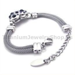 Womens Titanium Bracelet With Diamonds