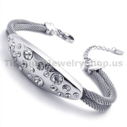 Womens Titanium Bracelet With Diamonds