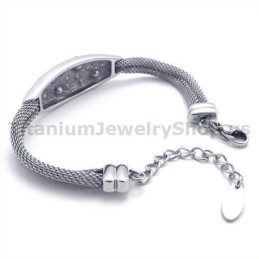 Womens Titanium Bracelet With Diamonds