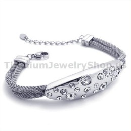Womens Titanium Bracelet With Diamonds