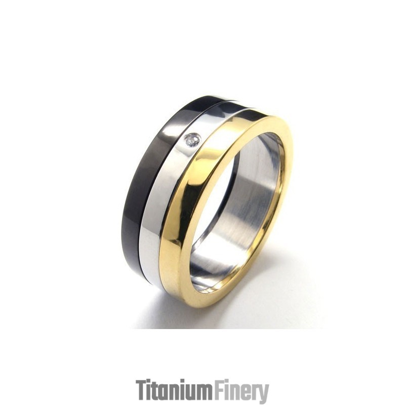 Titanium Gold Rings Titanium Gold Rings