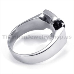 Cross Skull Titanium Ring