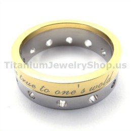 Gloden Titanium Ring