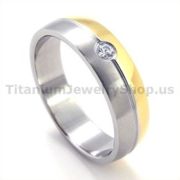 Titanium Ring With Diamond