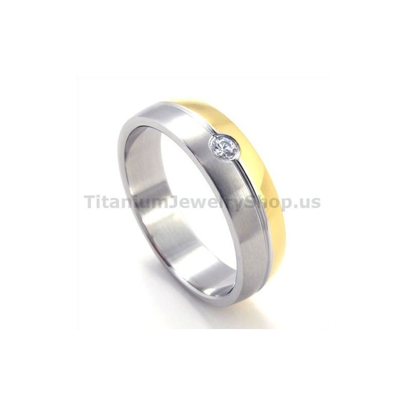 Titanium Ring With Diamond