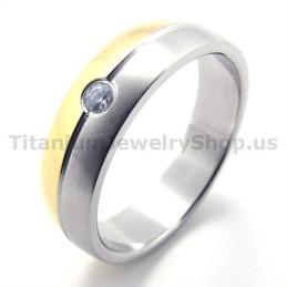 Titanium Ring With Diamond