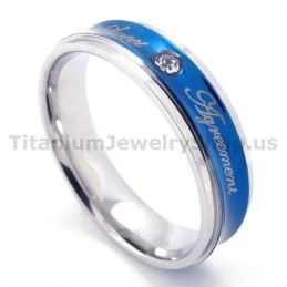 Sweetheart Titanium Ring With Diamond