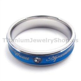 Sweetheart Titanium Ring With Diamond