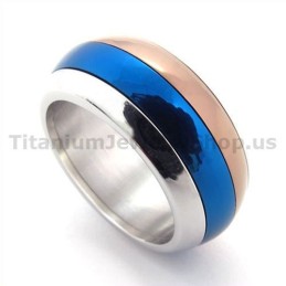 Three Colors Titanium Ring