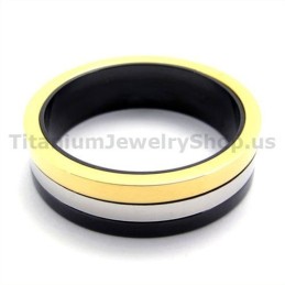 Three Colors Titanium Ring