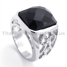 Titanium Ring With Zircon