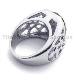 Titanium Ring With Zircon