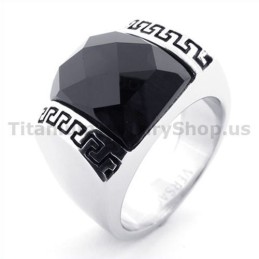 Titanium Ring With Zircon