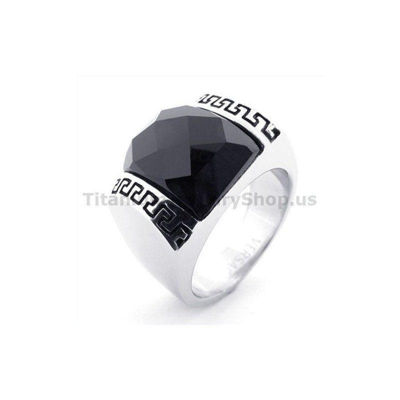 Titanium Ring With Zircon Titanium Ring With Zircon