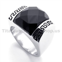 Titanium Ring With Zircon
