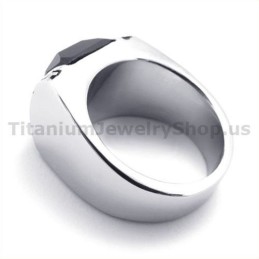 Titanium Ring With Zircon