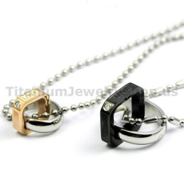 Lovers Titanium Pendants With Diamonds Valentine'S Day Gifts - Free Chains