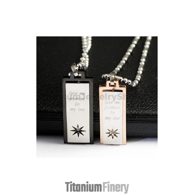 Commitment Of Love Titanium Lovers Pendants Valentine'S Day Gifts - Free Chains Commitment Of Love Titanium Lovers Pendants Valentine'S Day Gifts - Free Chains