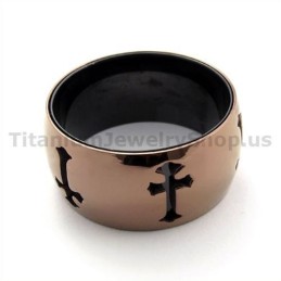 Classical Cross Titanium Ring