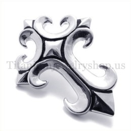Man Anchor Pure Titanium Cross Pendant
