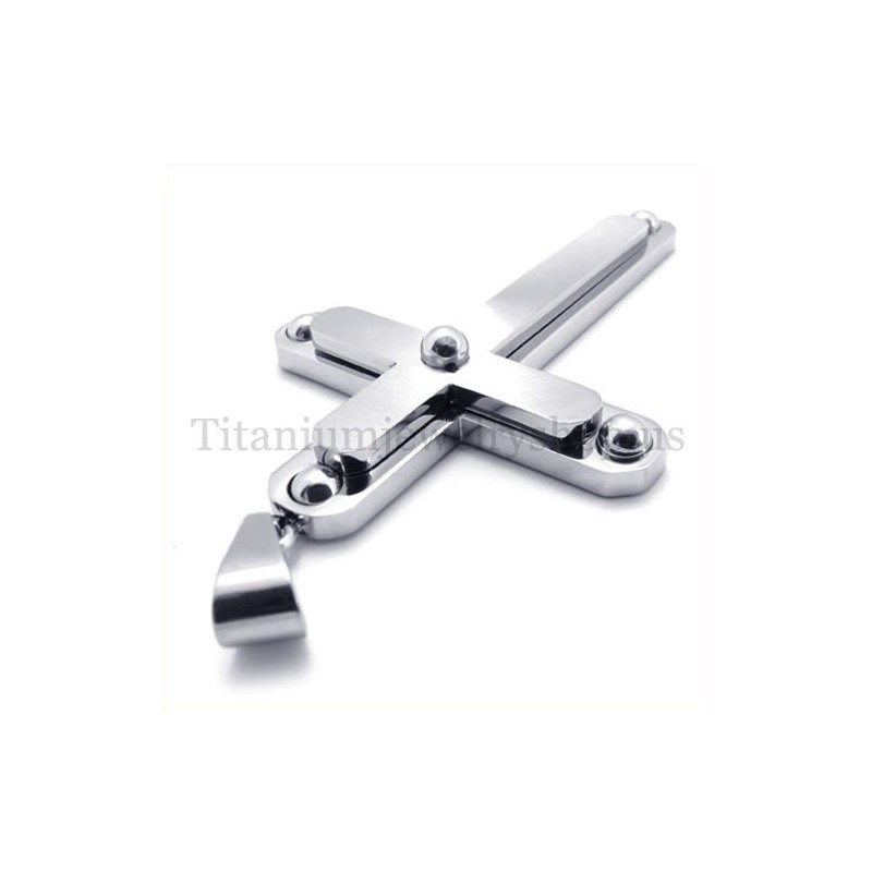 Two Layers With Diamond Fashion Titanium Cross Pendant Two Layers With Diamond Fashion Titanium Cross Pendant