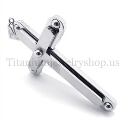Two Layers With Diamond Fashion Titanium Cross Pendant
