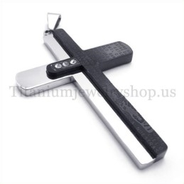 Two Layers Bible Fashion Titanium Cross Pendant