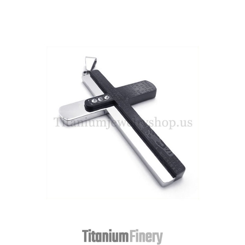Two Layers Bible Fashion Titanium Cross Pendant Two Layers Bible Fashion Titanium Cross Pendant