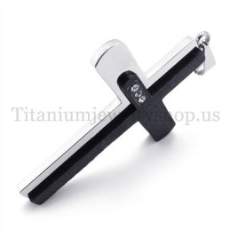 Two Layers Bible Fashion Titanium Cross Pendant