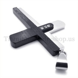 Two Layers Bible Fashion Titanium Cross Pendant