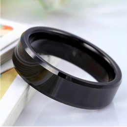 Ecg Tungsten Wedding Band