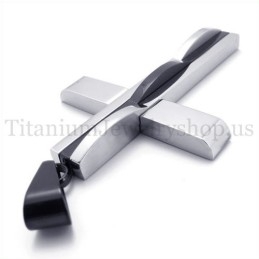 Black Fashion Man Titanium Cross Pendant