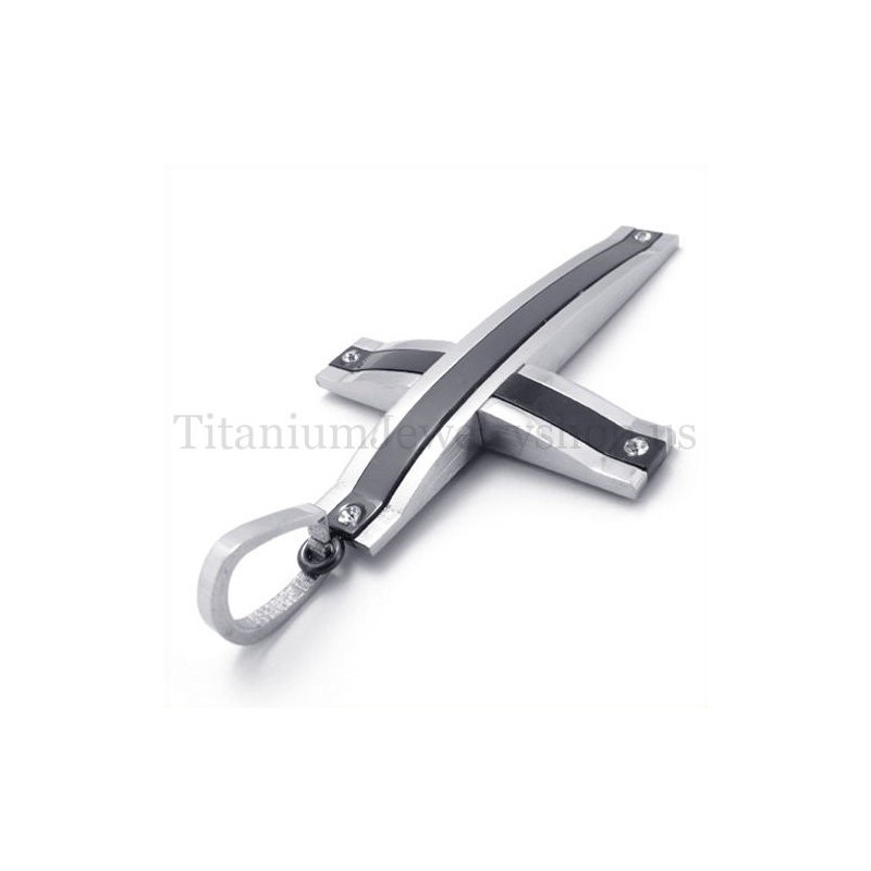 Black Super Succinct Fashion Titanium Cross Pendant Black Super Succinct Fashion Titanium Cross Pendant