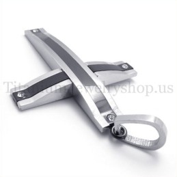 Black Super Succinct Fashion Titanium Cross Pendant