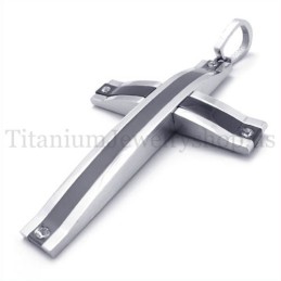 Black Super Succinct Fashion Titanium Cross Pendant