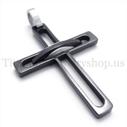 Black Noble Man Fashion Titanium Cross Pendant