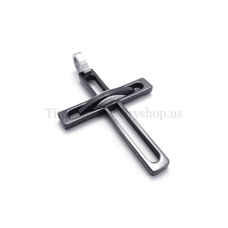 Black Noble Man Fashion Titanium Cross Pendant Black Noble Man Fashion Titanium Cross Pendant
